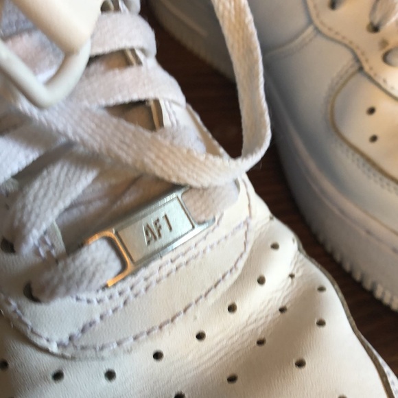 Nike Air Force 1 Hi-Top Sneakers in Triple White - Picture 15 of 15